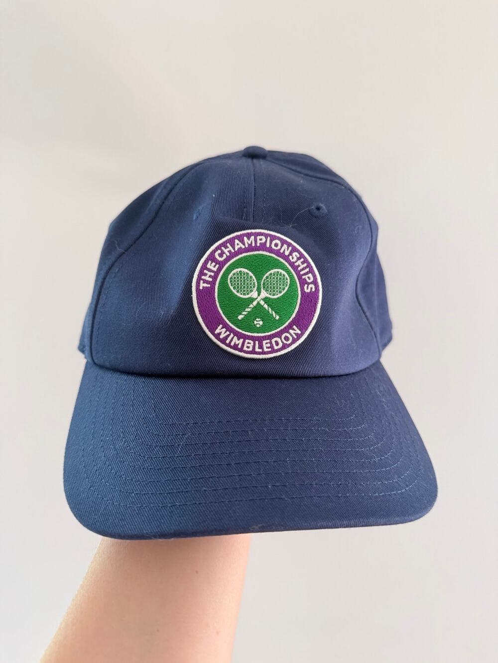Wimbledon Championships Embroidered Navy Adjustable 100% Cotton Logo Cap